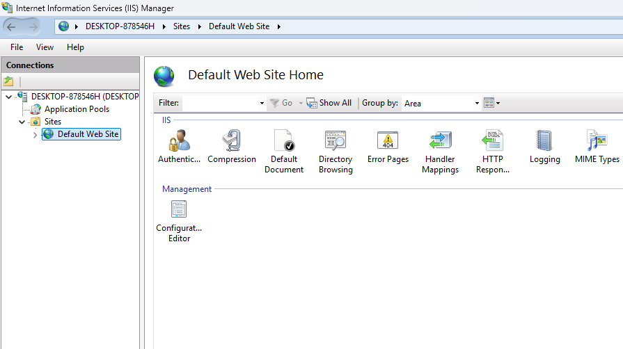 IIS now loads
